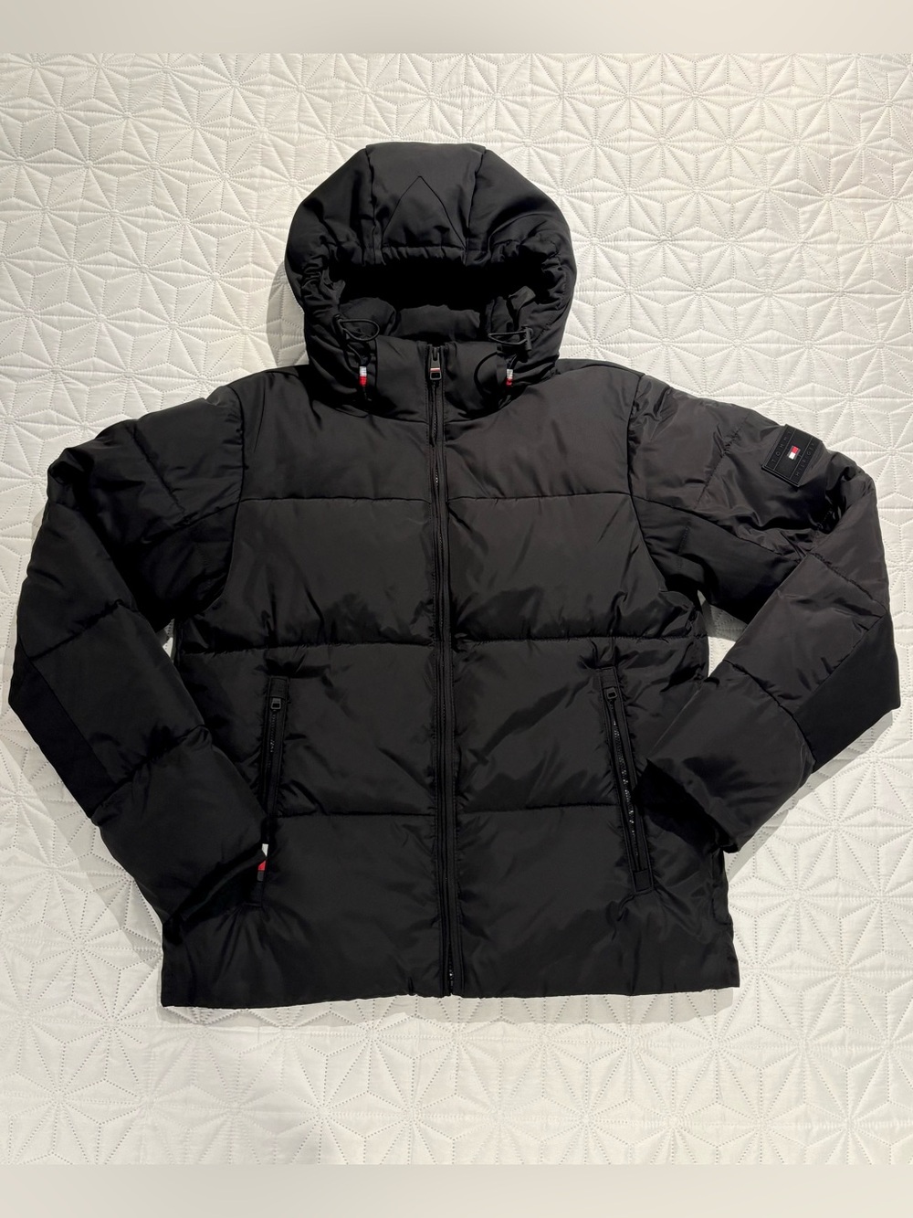 Tommy Hilfiger Black Puffer Jacket Mens XS